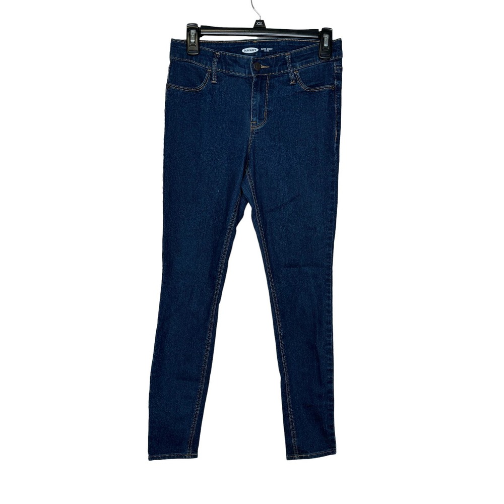 Old Navy Women's Jeans Super Skinny Mid-Rise Slim 5-Pocket Dark Denim Blue Sz. 2